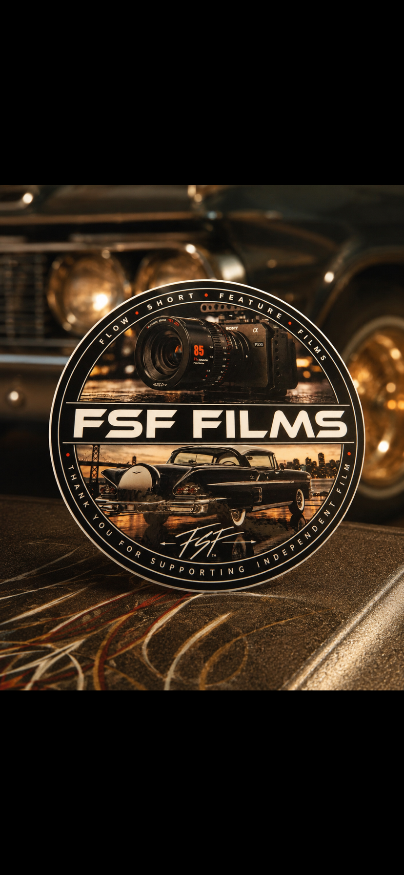 FSF Films Premium Glitter Sticker Pack – 6 Stickers