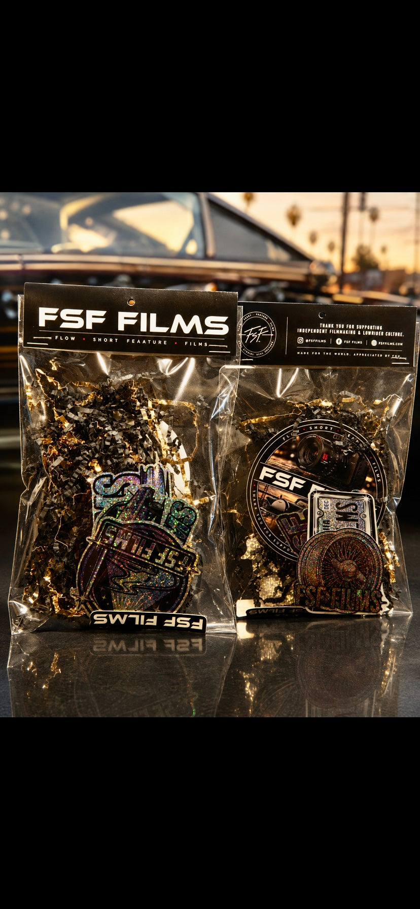 FSF Films Premium Glitter Sticker Pack – 6 Stickers